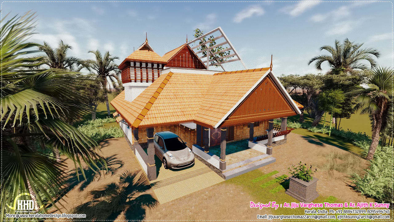 Traditional Kerala house in 1200 sq.feet | House Design Plans