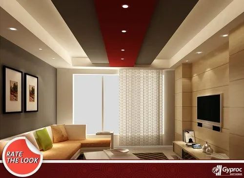 White Color Coated Gyproc False Ceiling, Thickness: 12 mm at ₹ 60 ...
