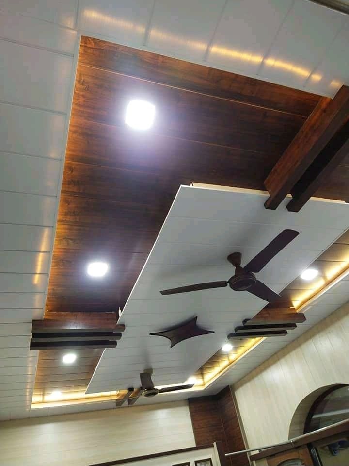 White & Brown Color Coated Aluminum False Ceiling, Thickness: 8 mm at ...
