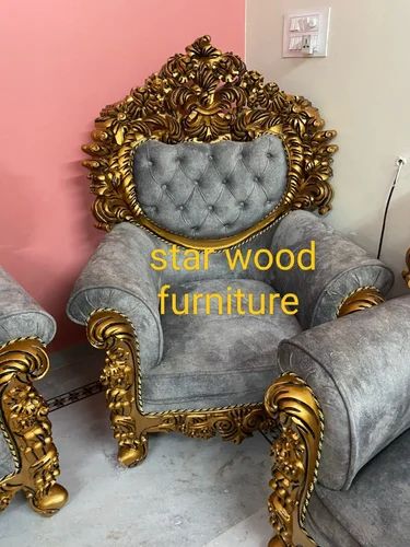 5 Seater Antique Teak Wood Sofa Set at ₹ 120000/set in Saharanpur | ID ...