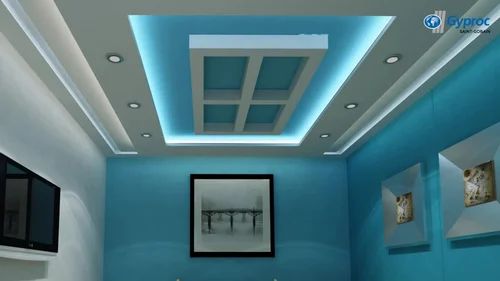 Gyproc Gypsum False Ceiling Services, Dimension: 6 X4 Feet, Thickness ...