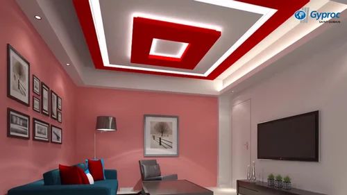 Gyproc Gypsum False Ceiling Services, Dimension: 6 X4 Feet, Thickness ...