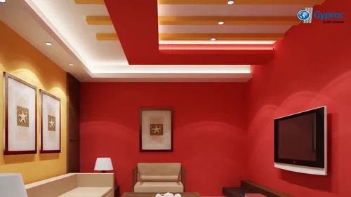 Gyproc Gypsum False Ceiling Services, Dimension: 6 X4 Feet, Thickness ...