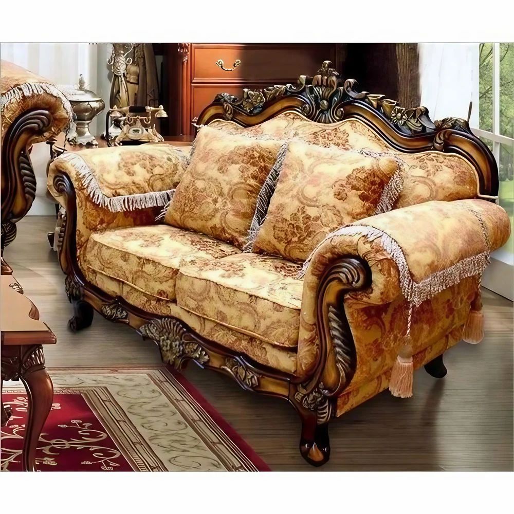 Antique Style Wooden Sofa Set, Living Room at ₹ 74999/set in Saharanpur ...