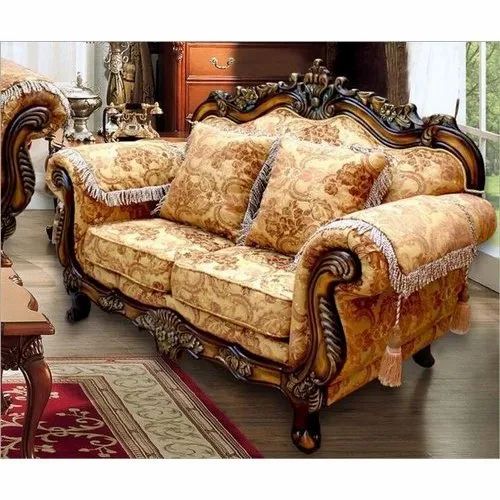 Antique Style Wooden Sofa Set, Living Room at ₹ 74999/set in Saharanpur ...