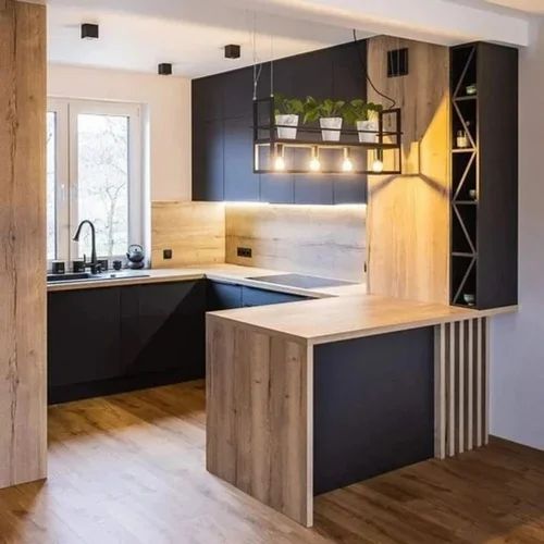 Modern U Shaped Wooden Modular Kitchen at ₹ 1500/sq ft in Pune | ID ...