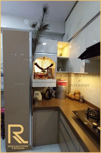 Modern Wooden U Shaped Modular Kitchen Design at Rs 1350/sq ft in Navi ...