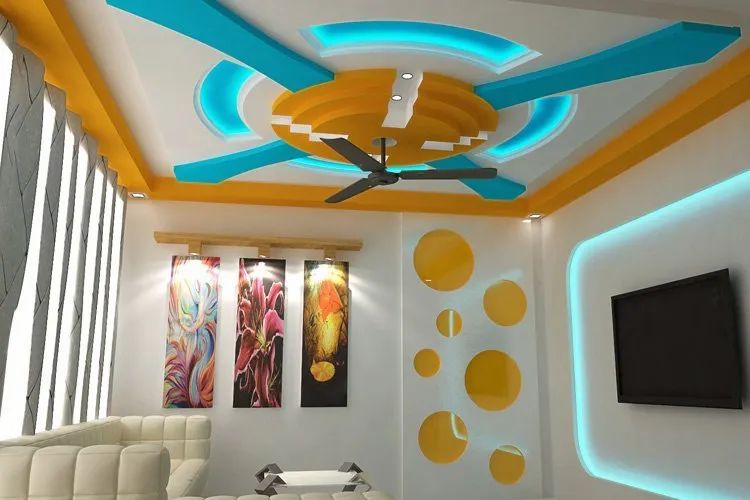 Asbestos Cement Color Coated Gyproc False Ceiling, Thickness: 12 mm at ...