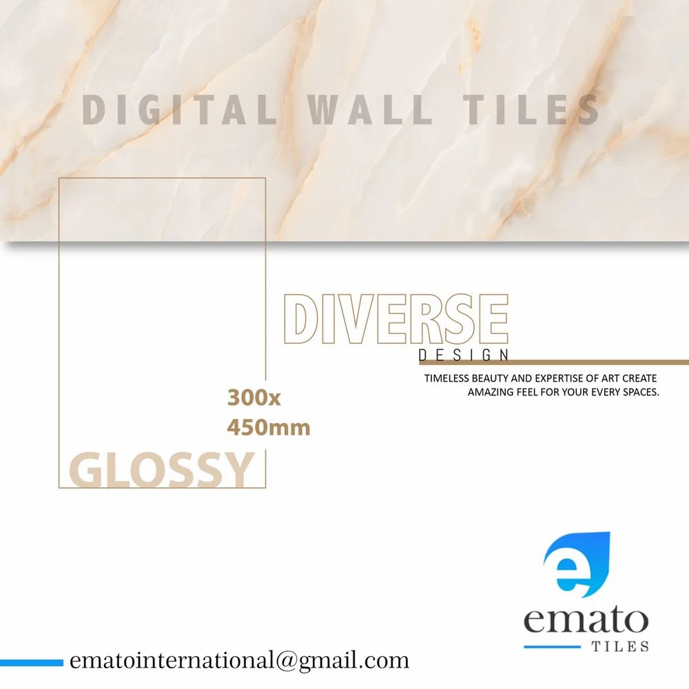 Emato Rectangle Ceramic Wall Tiles, Size: 350x400mm at Rs 125/piece in ...