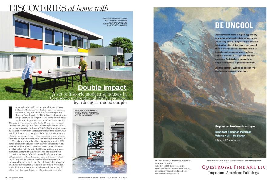 Double Impact | Architectural Digest | JANUARY 2018