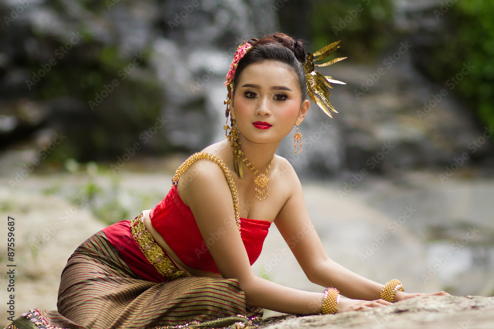 asian women in traditional costume of thailand southeast asia Stock ...