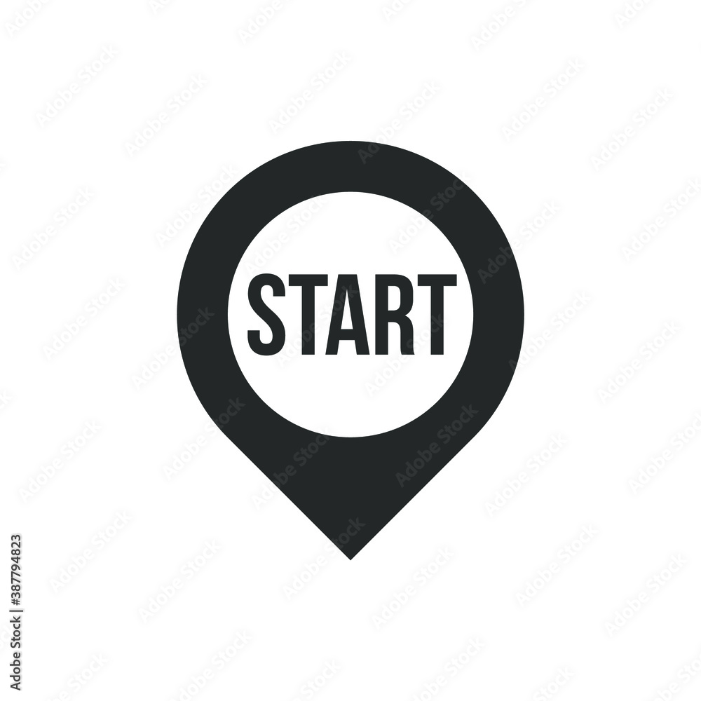 Vettoriale Stock start point icon | Adobe Stock