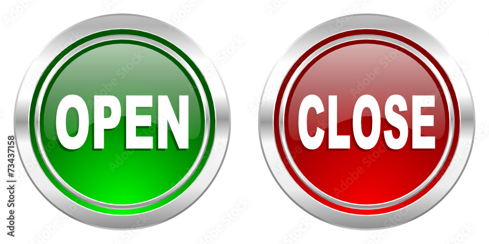 open close icon set Stock Vector | Adobe Stock