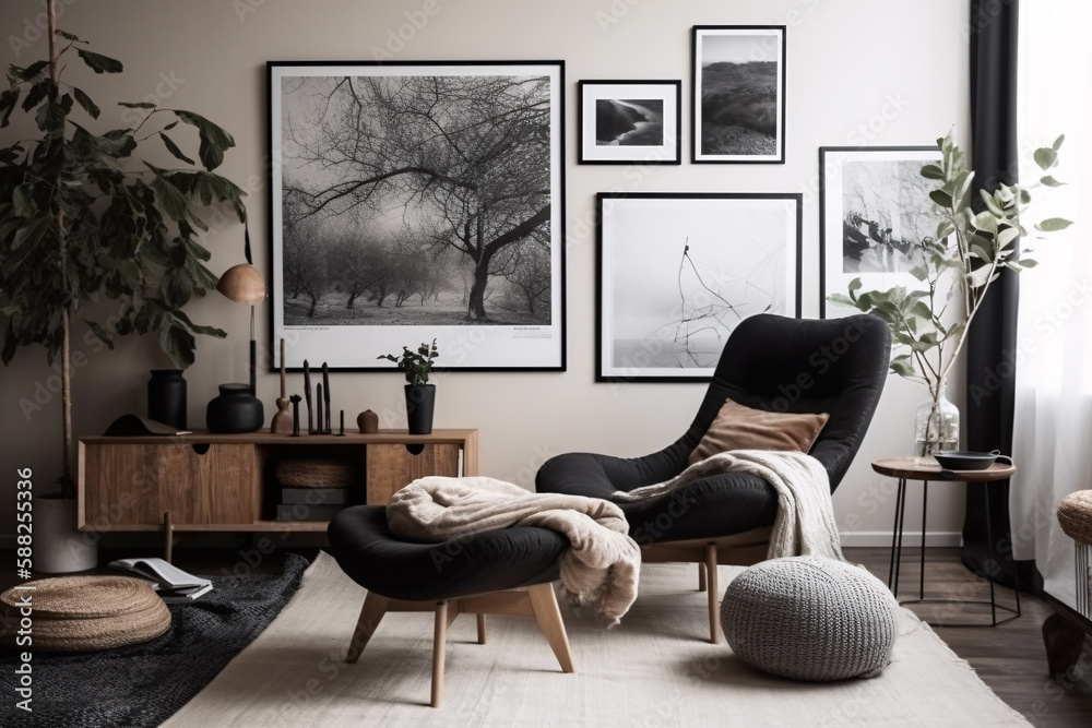 Stylish Scandinavian Living Room with Modern Design Elements ...