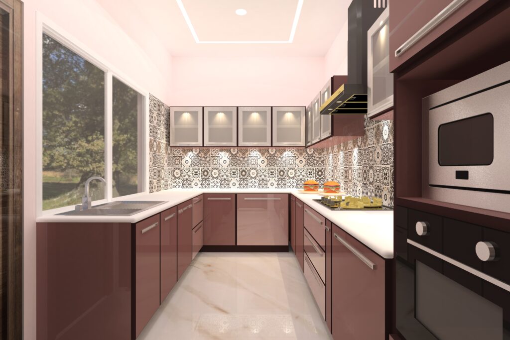 U Shaped Modular Kitchen Design - Asia Fineline
