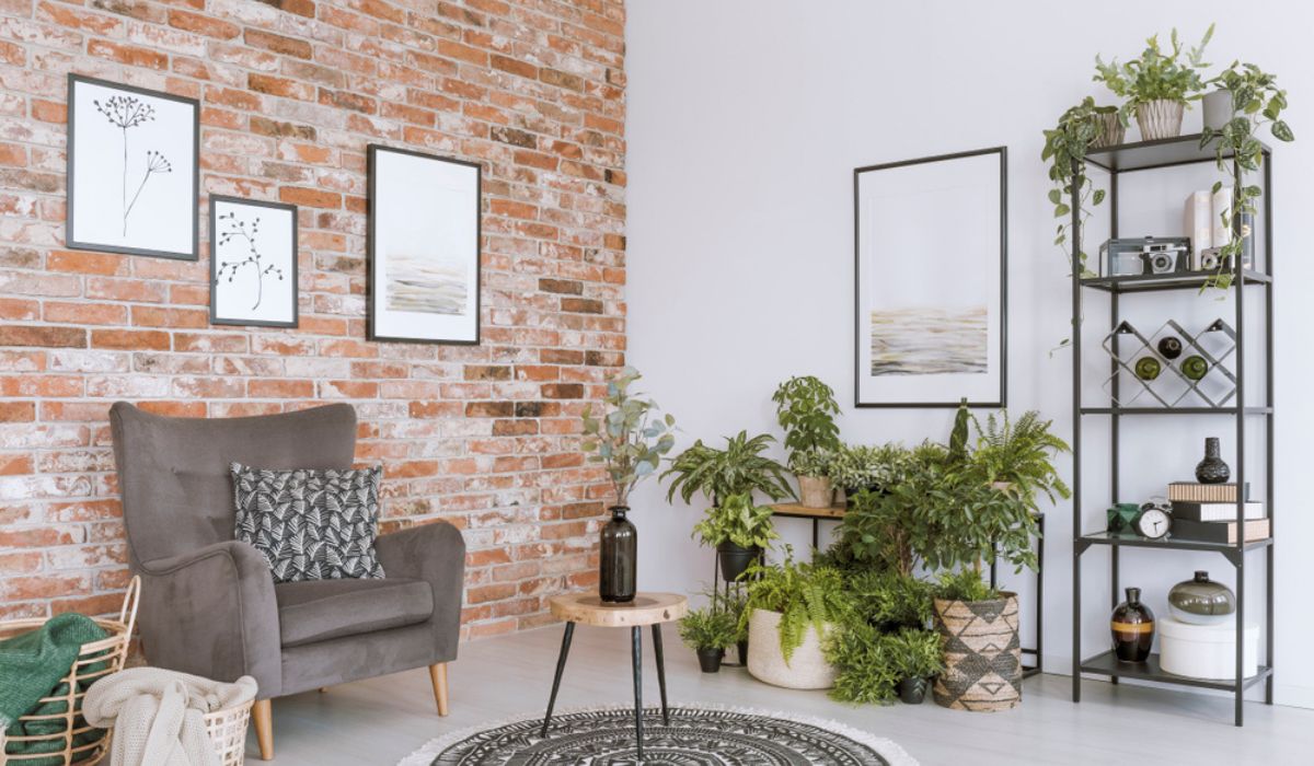 Red Brick Wall Living Room Ideas | Baci Living Room
