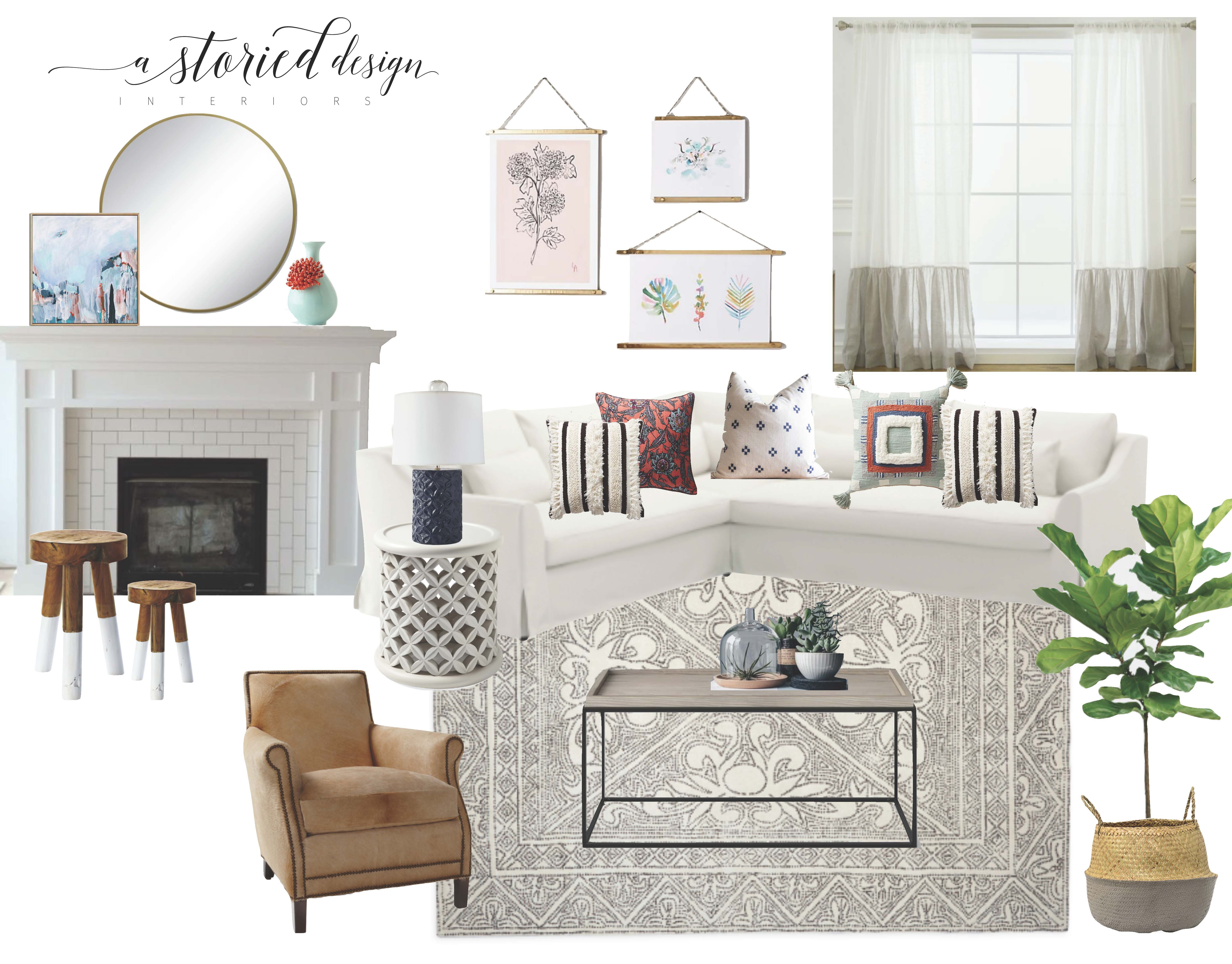 Boho Chic Living Room E-Design