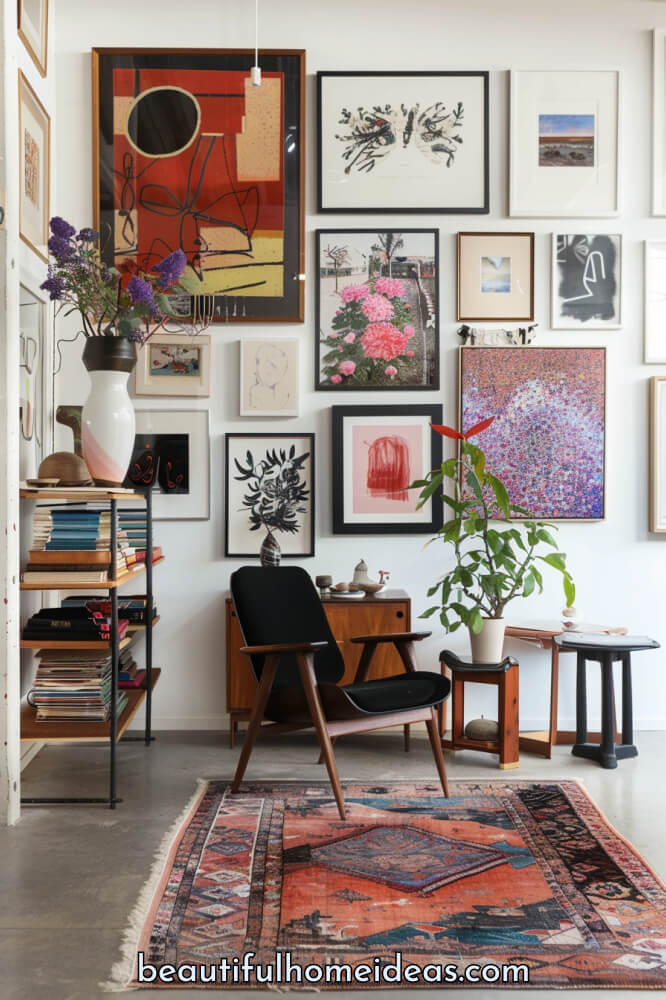 24 Amazing Living Room Gallery Wall Design Ideas - Beautiful Home Ideas