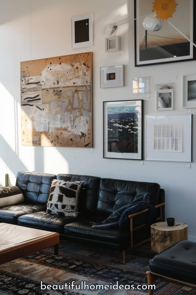 24 Amazing Living Room Gallery Wall Design Ideas - Beautiful Home Ideas