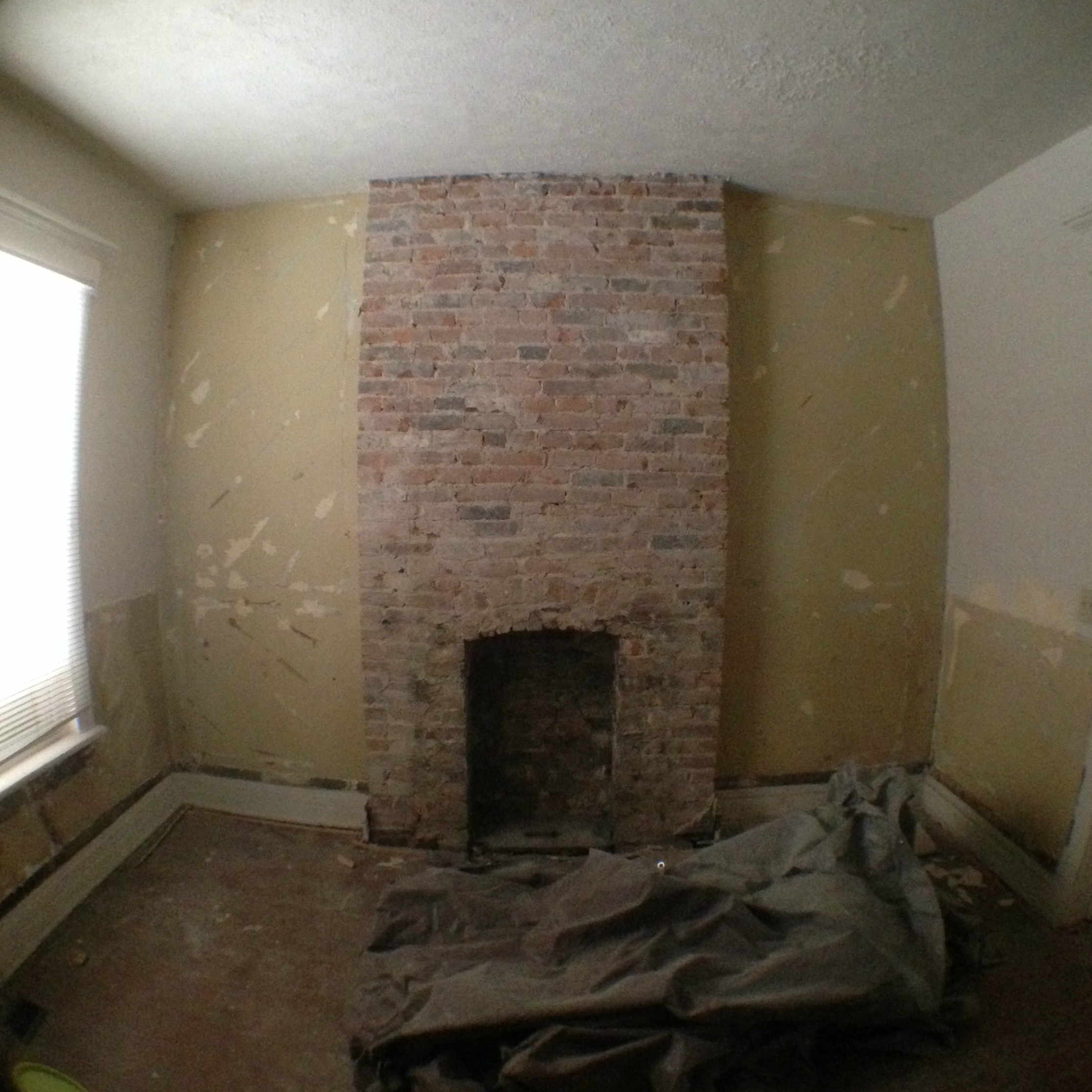 living room fireplace | Beginning in the Middle
