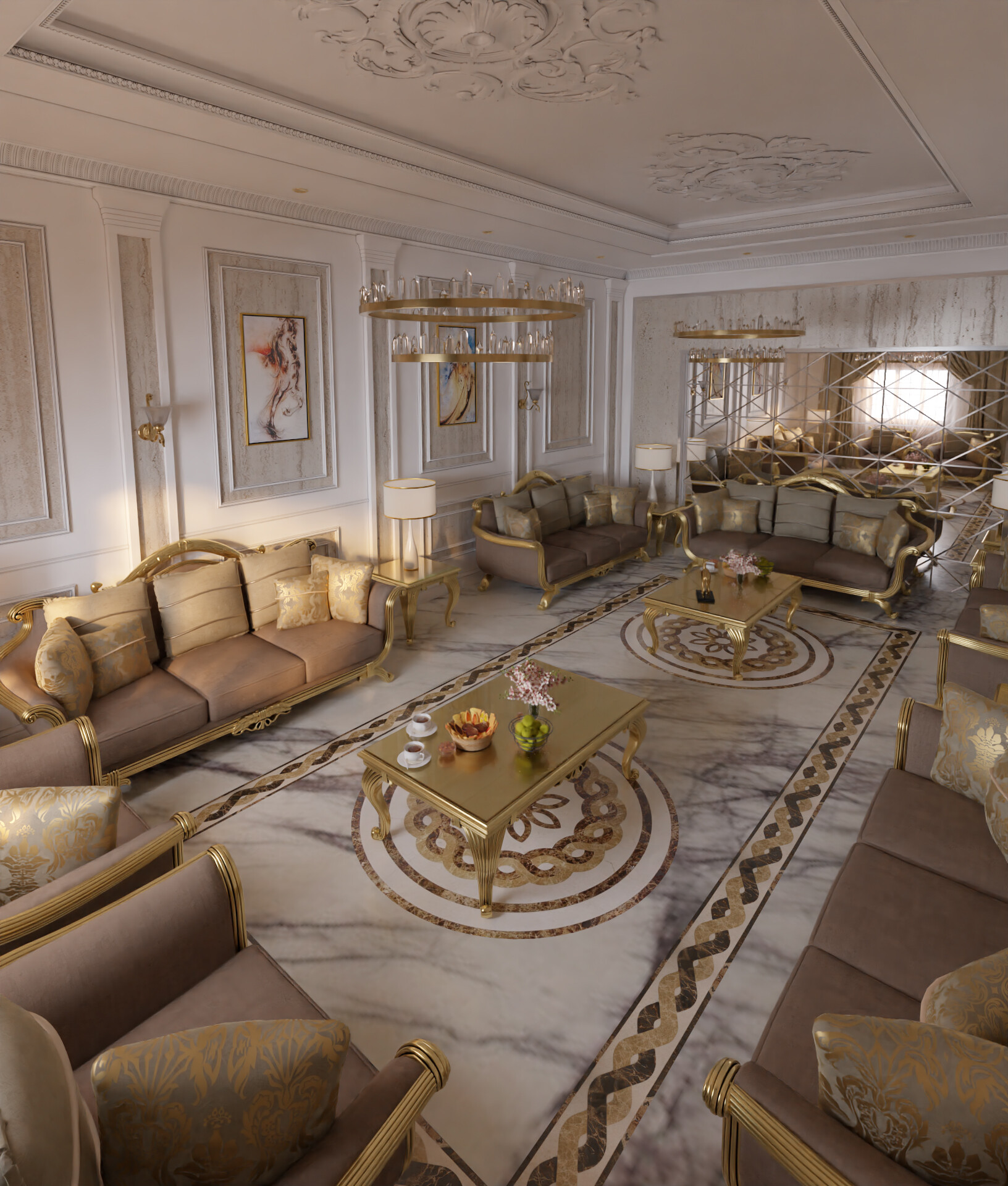 Classic Living Room Interior Design - Finished Projects - Blender ...