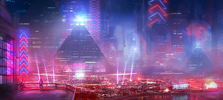 HD wallpaper: Future Light City, dreamy and fantasy | Wallpaper Flare