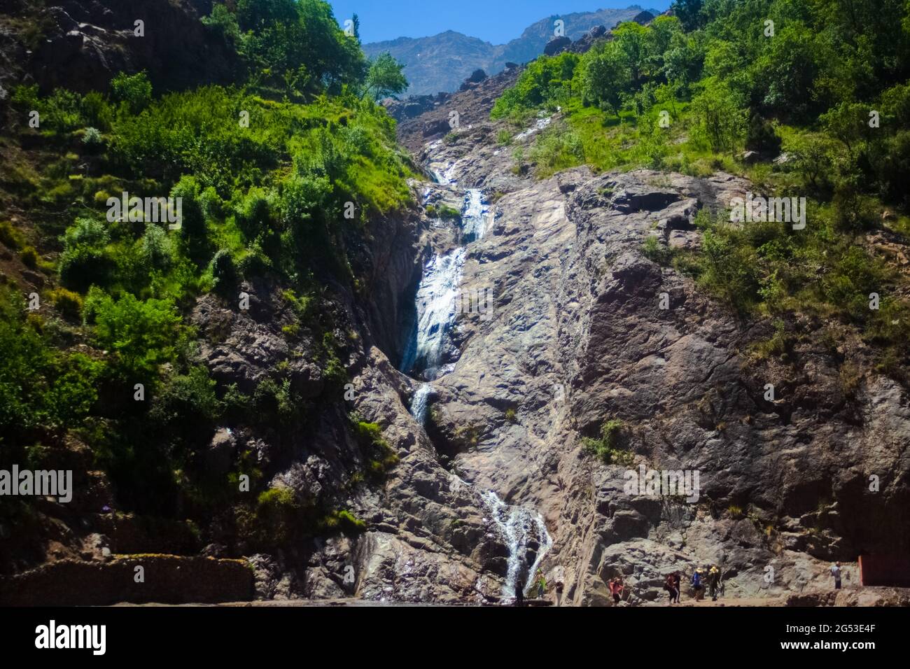 Small waterfall in forest vertical hi-res stock photography and images ...