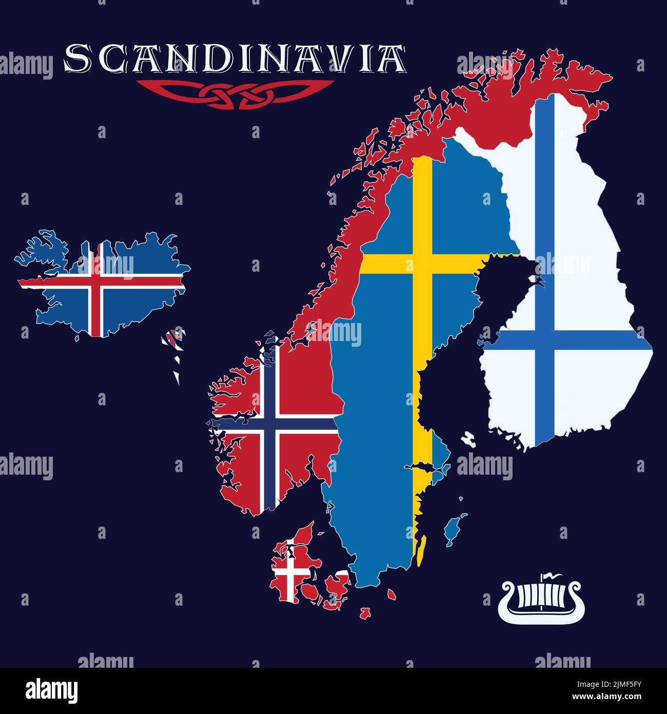 Viking iceland map Stock Vector Images - Alamy