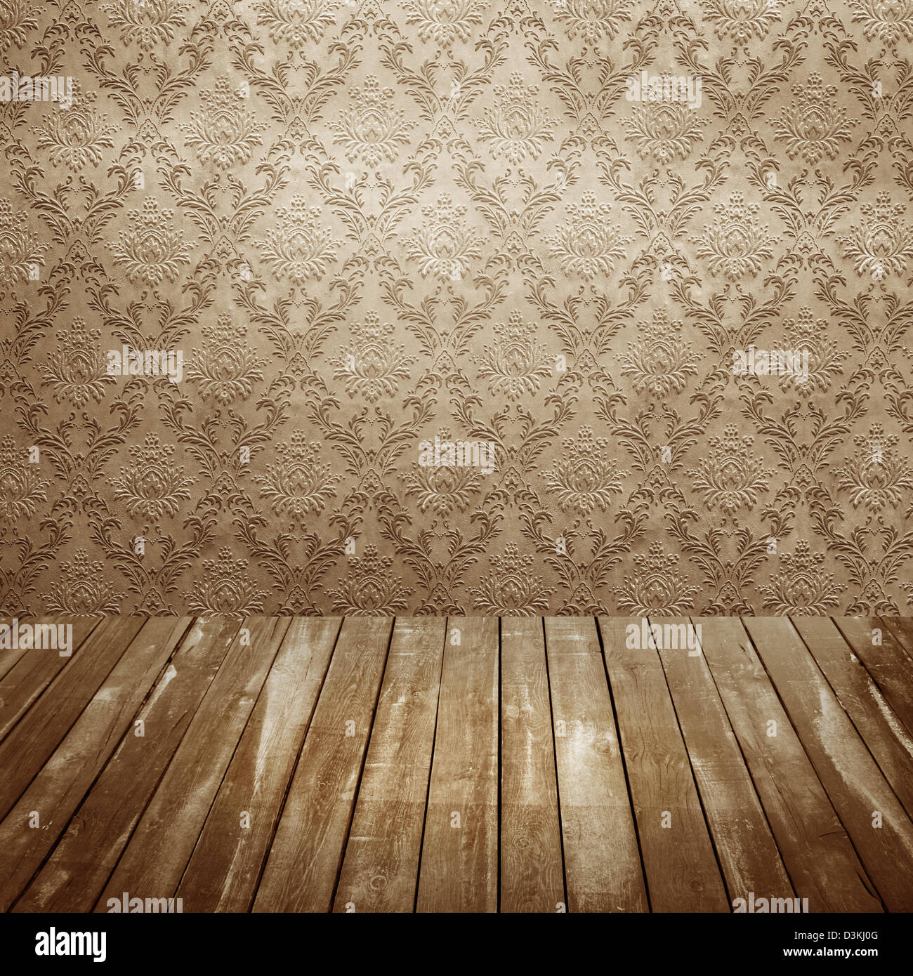 room with old wallpaper Stock Photo - Alamy