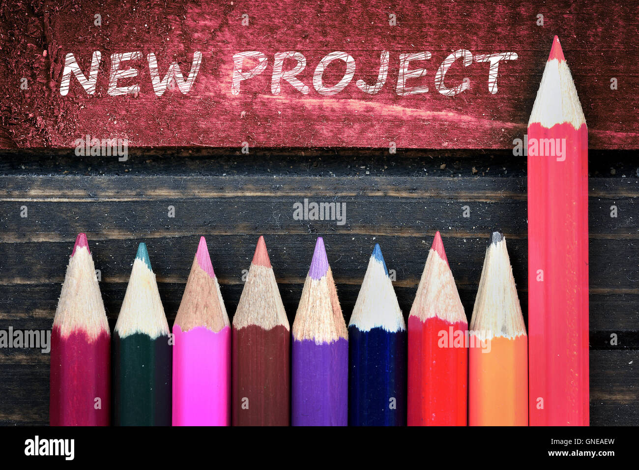 New project text group hi-res stock photography and images - Alamy