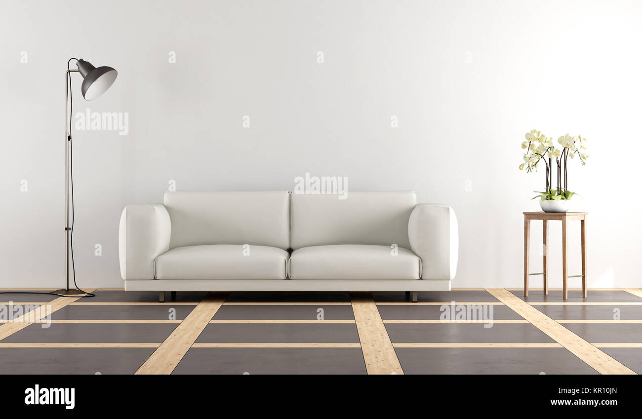 Minimalist living room Stock Photo - Alamy