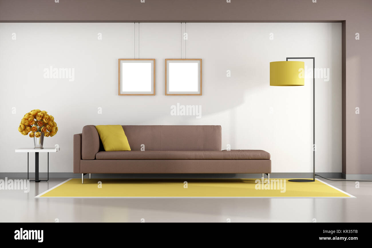 Minimalist living room Stock Photo - Alamy