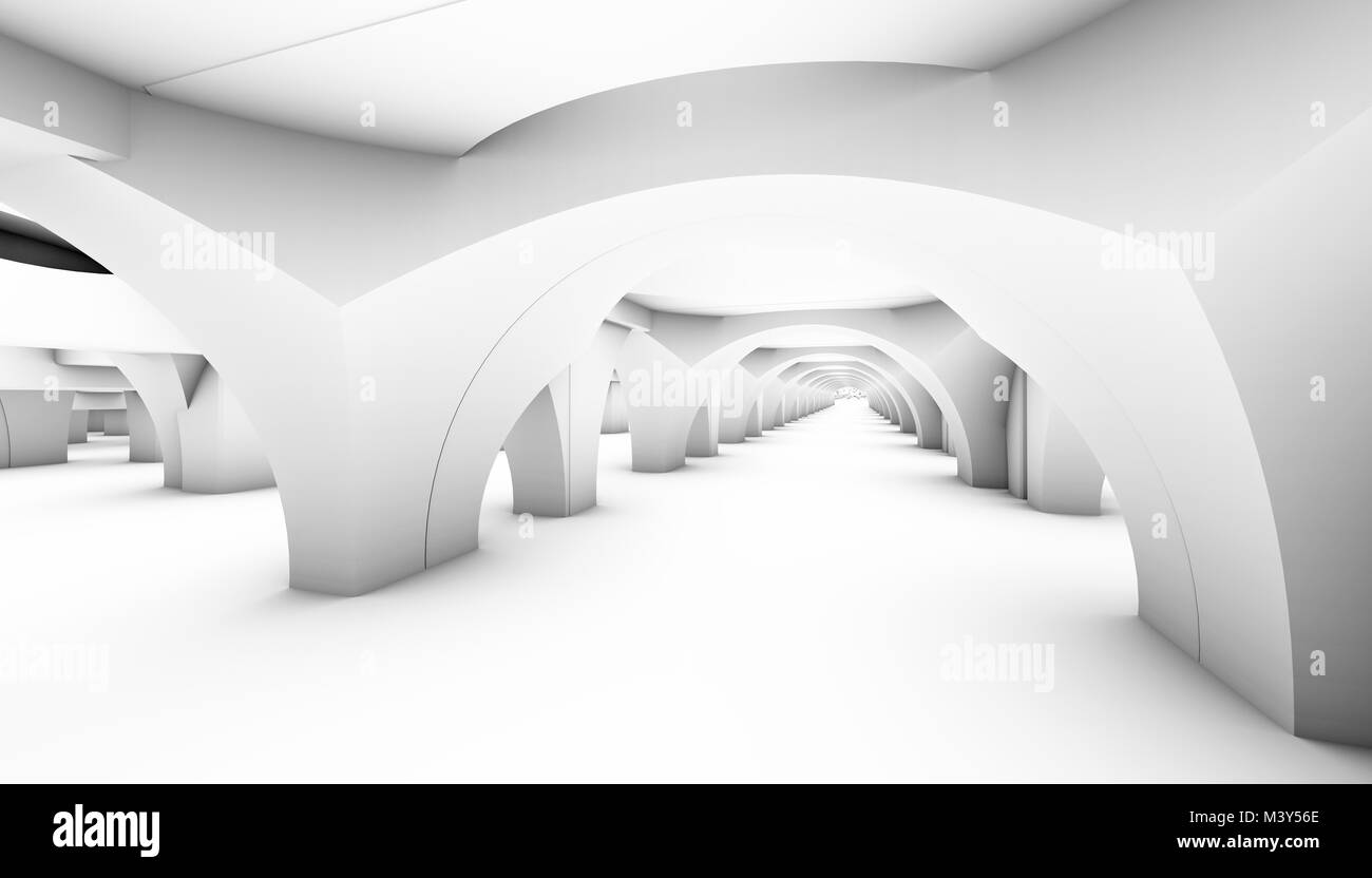 Light abstract modern architecture background. 3d rendering. 3d ...