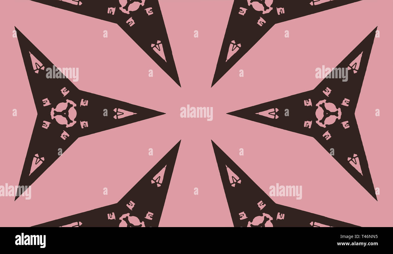 Pattern tile, ornate geometric pattern and two-tone abstract background ...