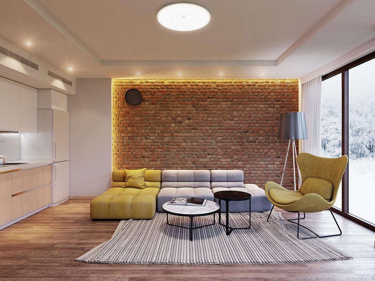 Living Room Design Ideas Brick Wall | Americanwarmoms.org