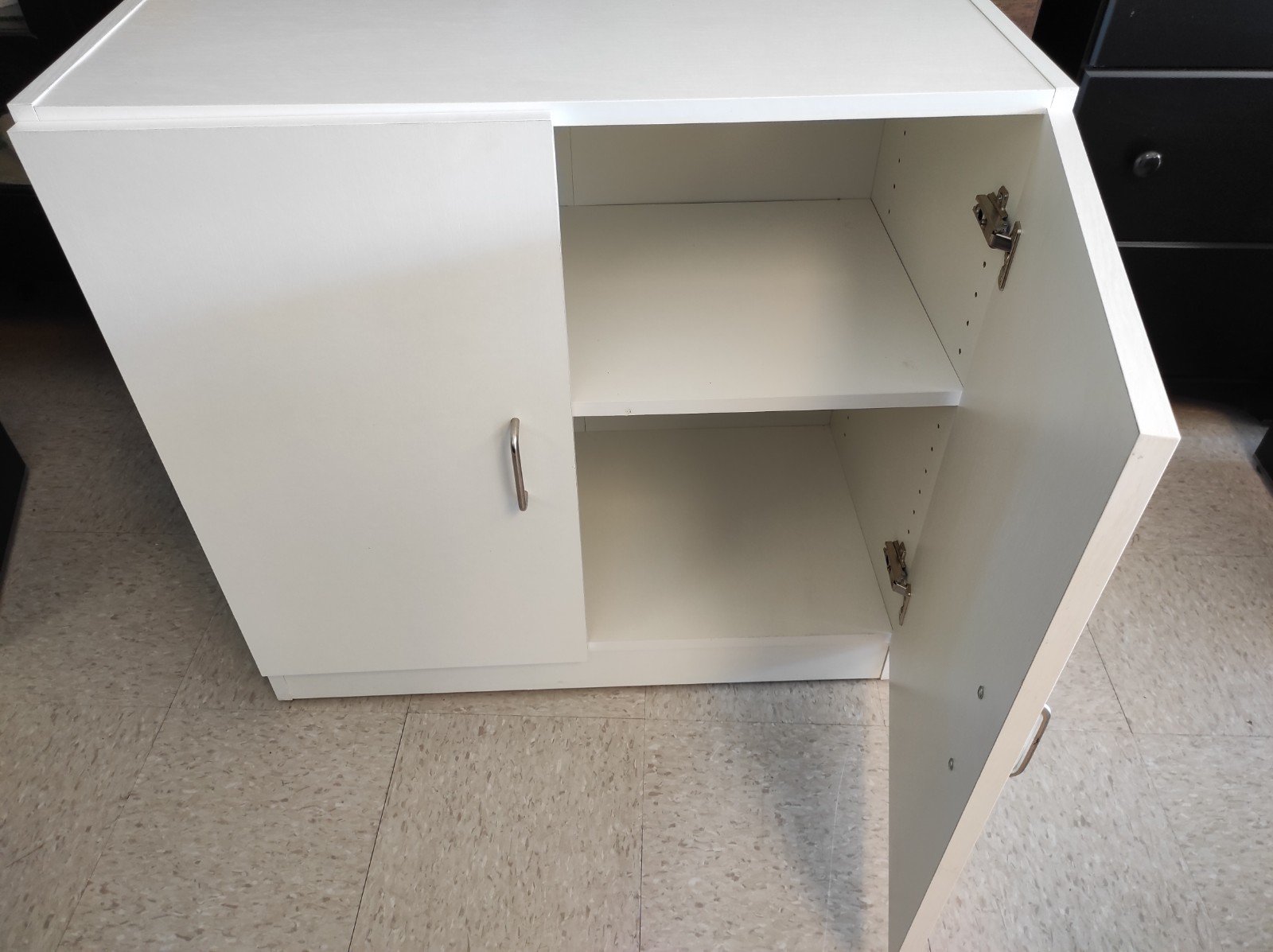 White Laminate Storage Cabinet | Roth & Brader Furniture