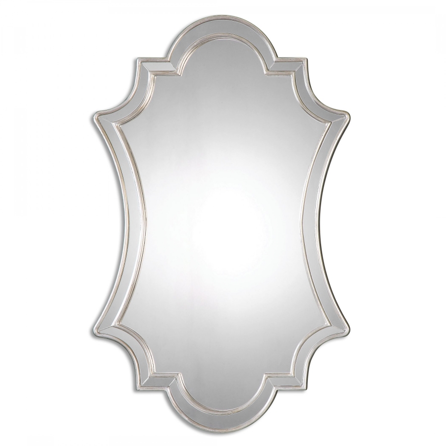 Elara Antiqued Silver Unique Wall Mirror UVU08134