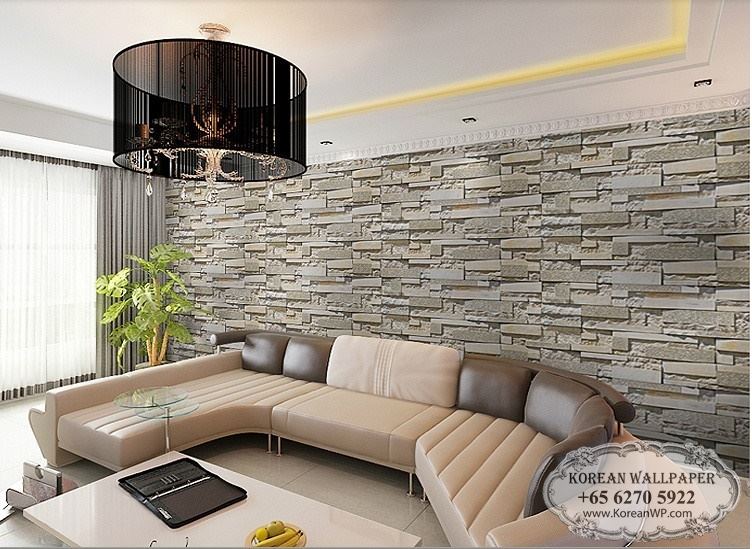 Brick Wall Design Living Room Singapore | Baci Living Room