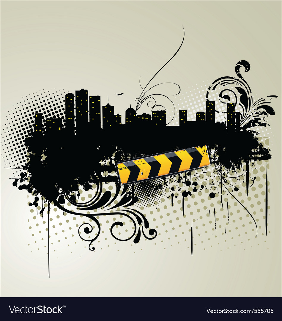 Grunge city Royalty Free Vector Image - VectorStock