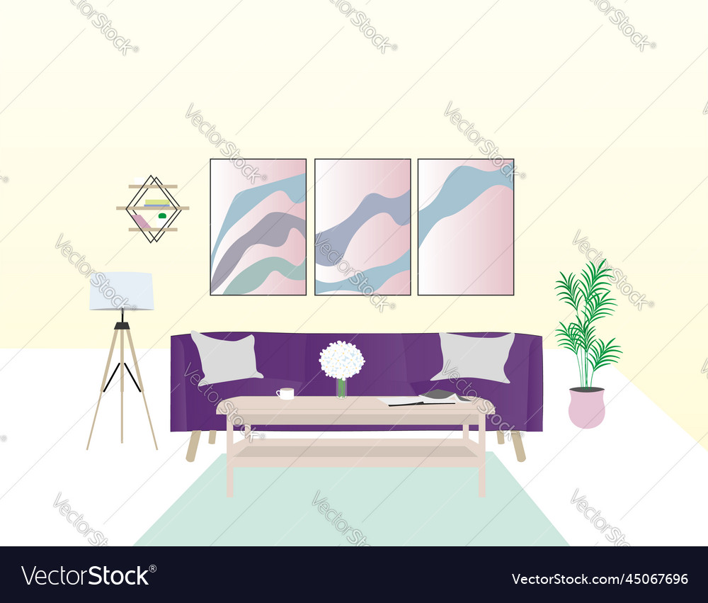 Living room Royalty Free Vector Image - VectorStock