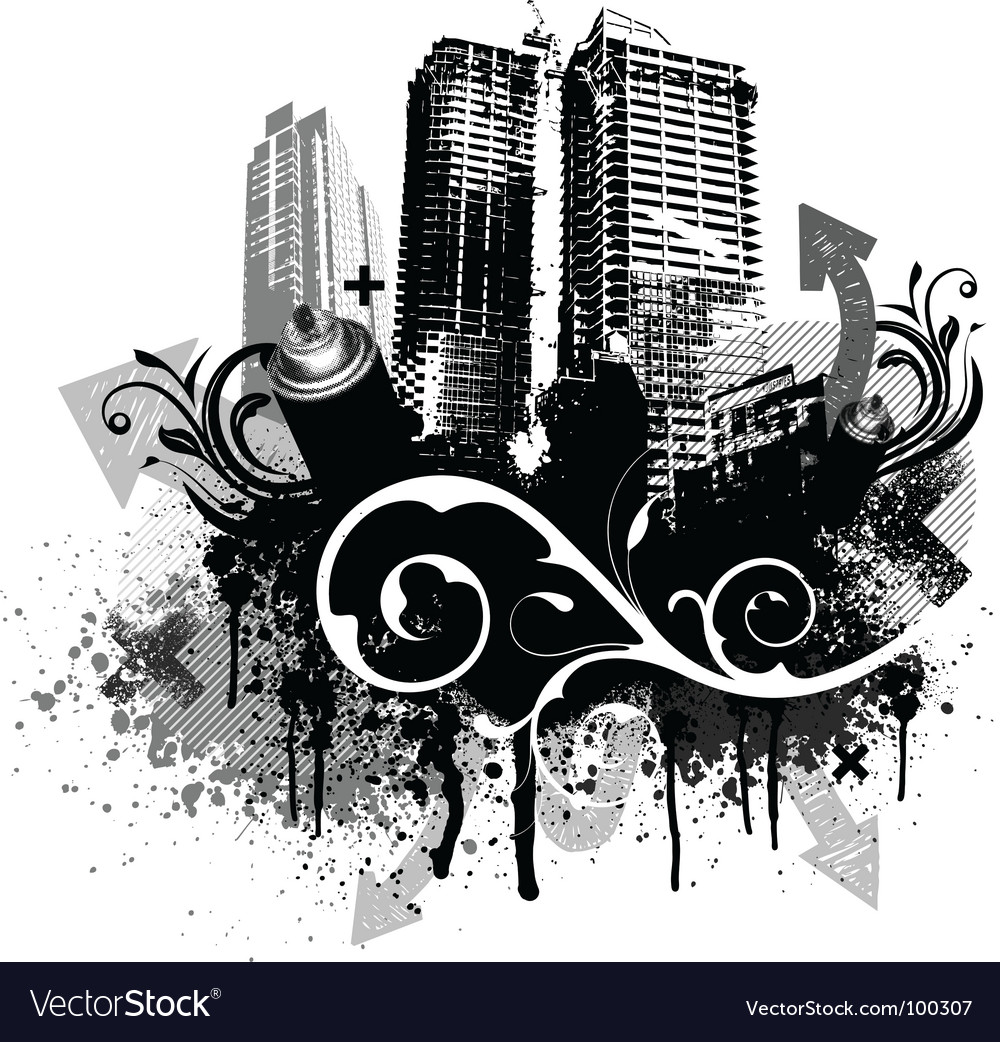Grunge city Royalty Free Vector Image - VectorStock