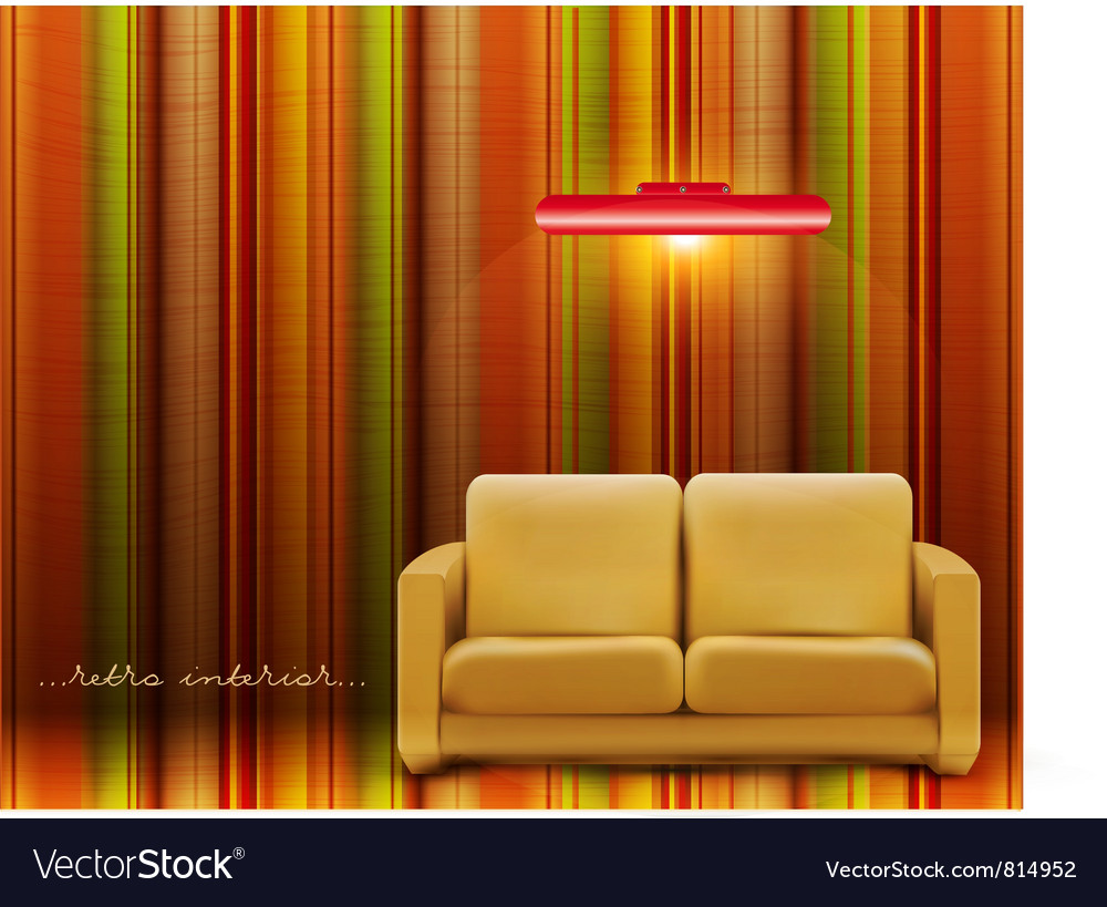 Retro room Royalty Free Vector Image - VectorStock