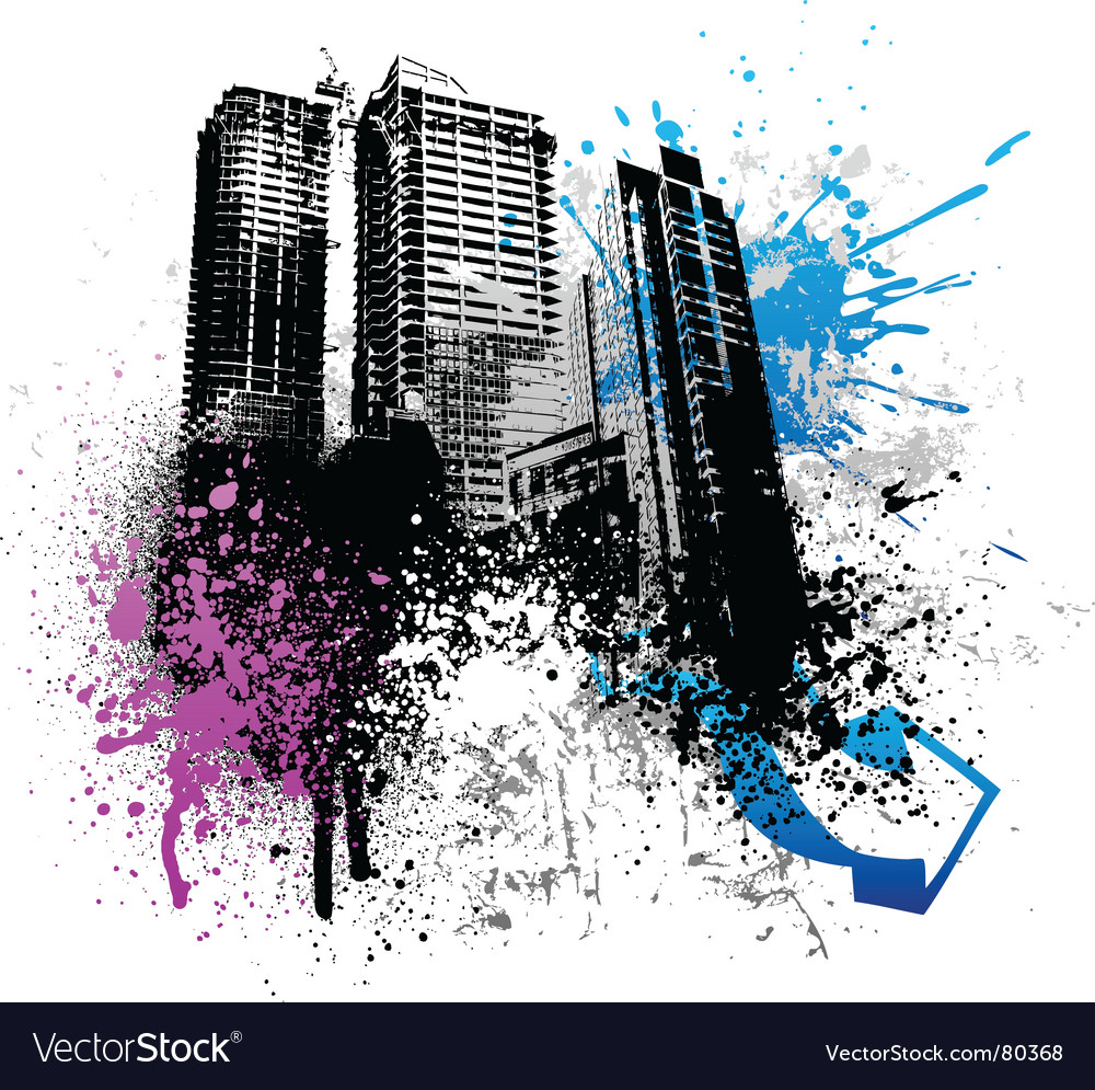 Grunge city design Royalty Free Vector Image - VectorStock