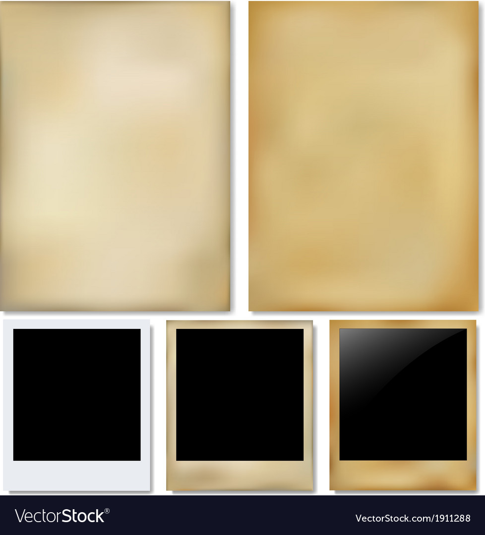 Vintage paper and photo Royalty Free Vector Image