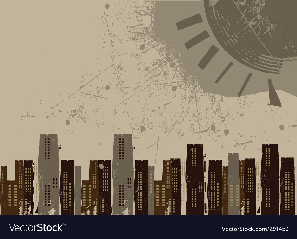 Grunge city Royalty Free Vector Image - VectorStock