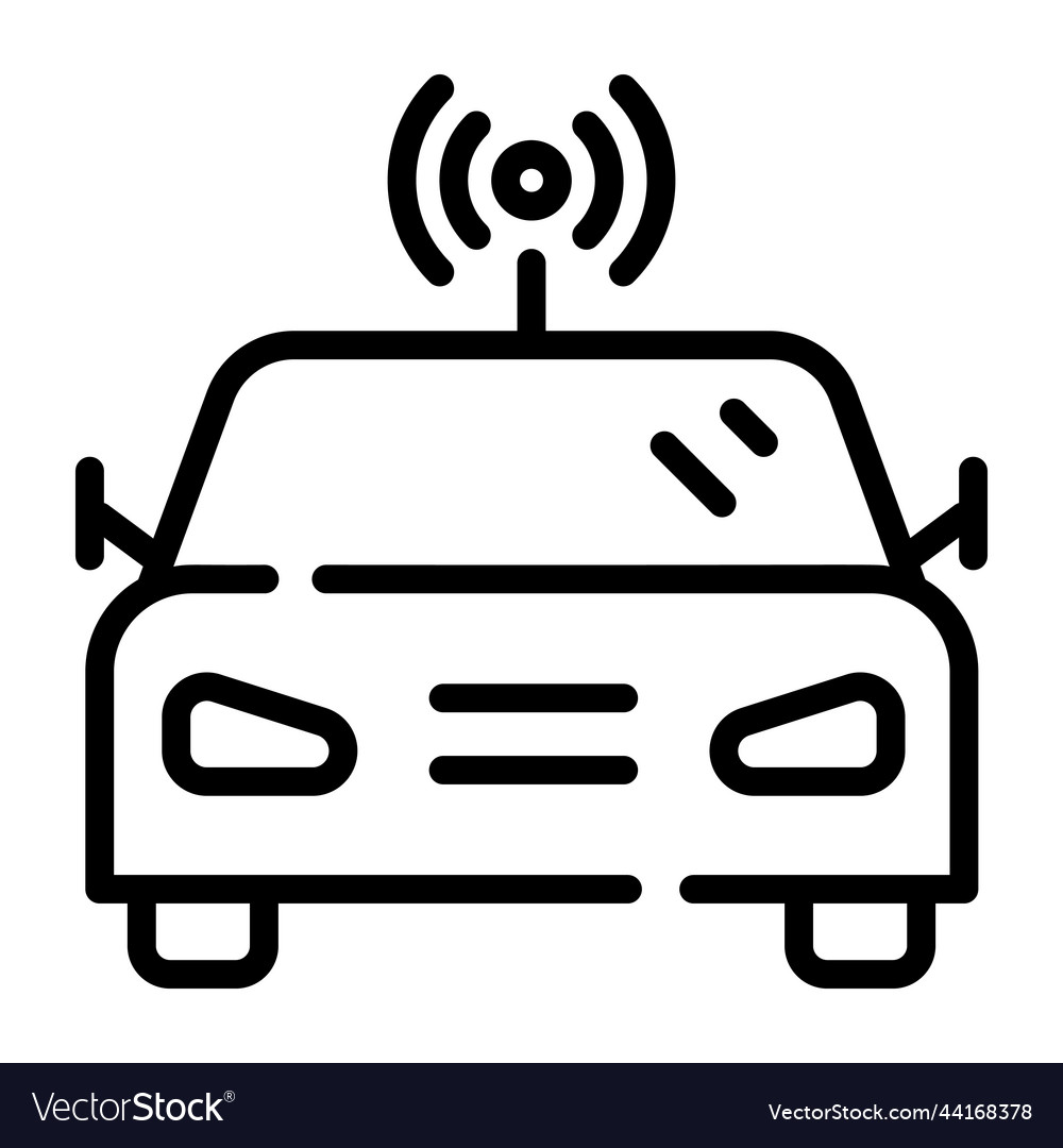 Smart car Royalty Free Vector Image - VectorStock