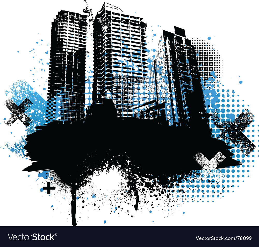 Grunge city design Royalty Free Vector Image - VectorStock