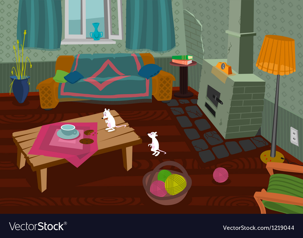 Old room Royalty Free Vector Image - VectorStock