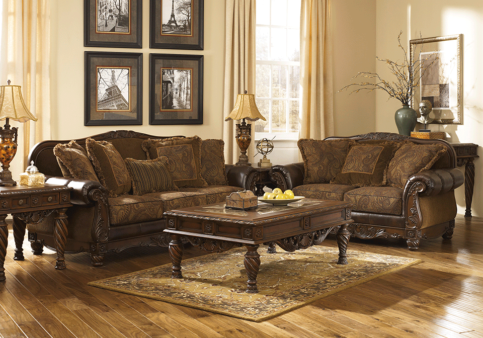 Fresco DuraBlend® Antique Sofa Set | Cincinnati Overstock Warehouse