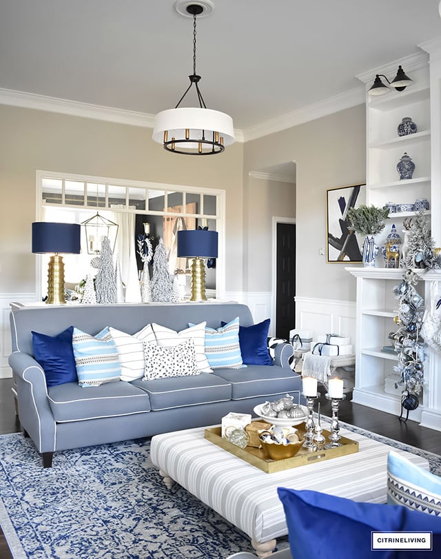 elegant blue and white living rooms - elprevaricadorpopular